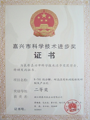 嘉兴市科学技术进步二等奖